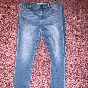 american eagle size 14 super stretch blue jeans